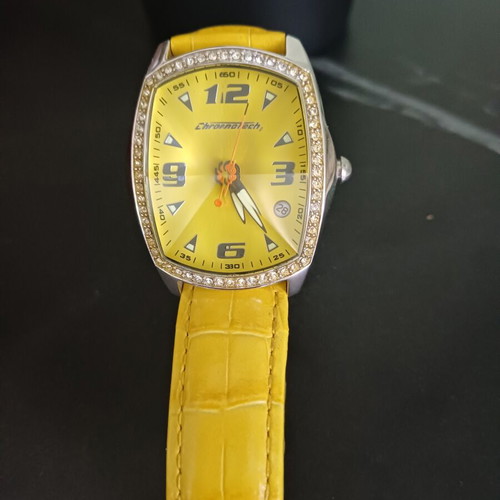Chronotech Prisma women's wristwatch, used, yellow strap