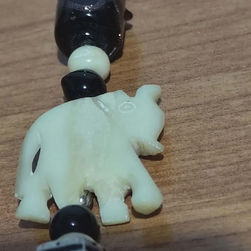 Bone necklace from camel like new, handmade carved
