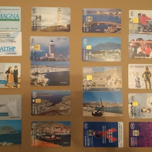 Collection of 220+ single phone cards used, over 10 years