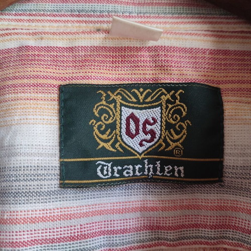 Trachten vintage Austrian Alpen Oktoberfest cotton shirt XXL