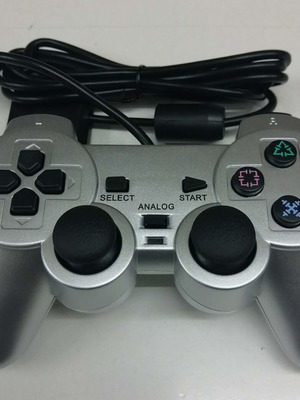 Χειριστήριο για Playstation 1 & 2 OEM Analog Dualshock Silver καινούργιο