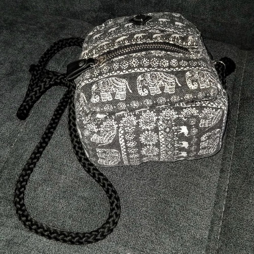 Claire's denim patterned backpack like new