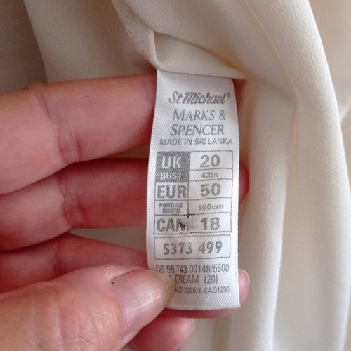 Marks and Spencer shirt off white, like new, size XXL
