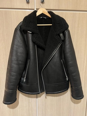 Zara men's jacket black XL like new