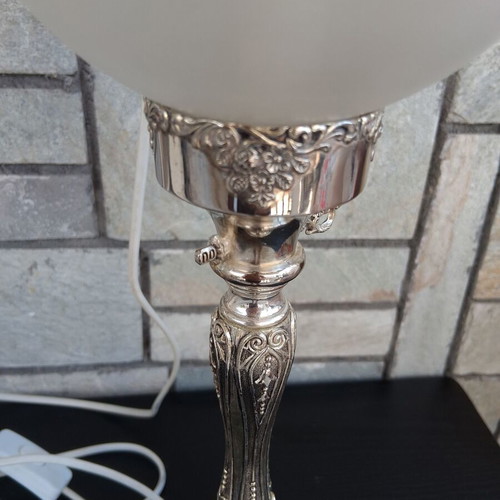 Vintage silver-plated table lamp like new, electric
