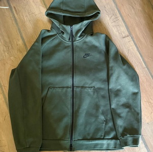 Nike Ανδρική Τεχνολογία Fleece Hoodie Πράσινο Ολόκληρο Φερμουάρ Κουβερτίνα Μπουφάν BV3701 Χειμερινό (μέγεθος M)