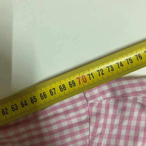 Ralph Lauren Oxford shirt XL, pink and white checked, short sleeve, colored pony