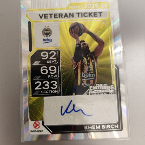 Khem Birch Autograph Panini Contenders 2025-26 Holo New