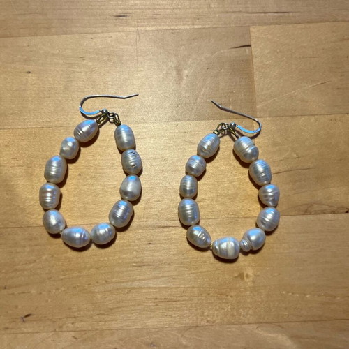 Freshwater pearl earrings used