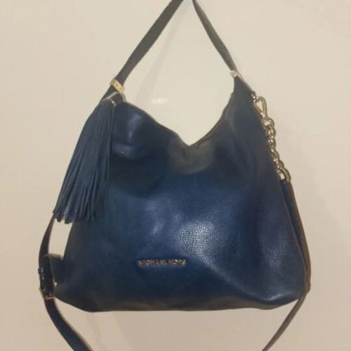 Michael Kors blue backpack