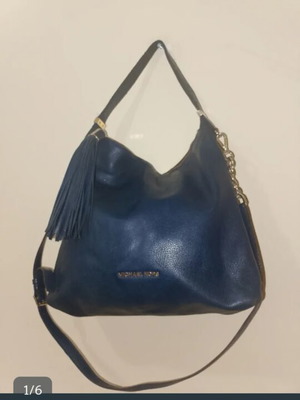 Michael Kors blue backpack