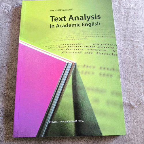 Text Analysis In Academic English book like new