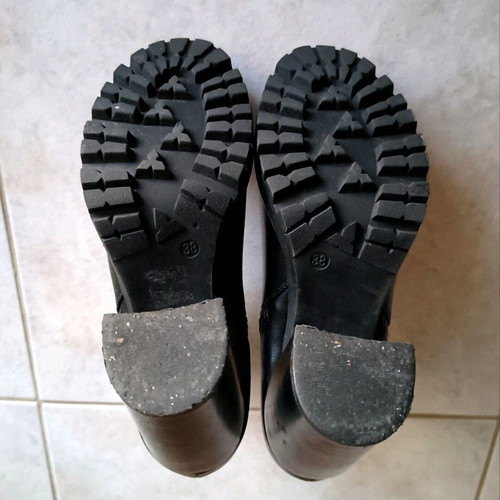 Melissa black ankle boots used, size 38, 10 cm heel