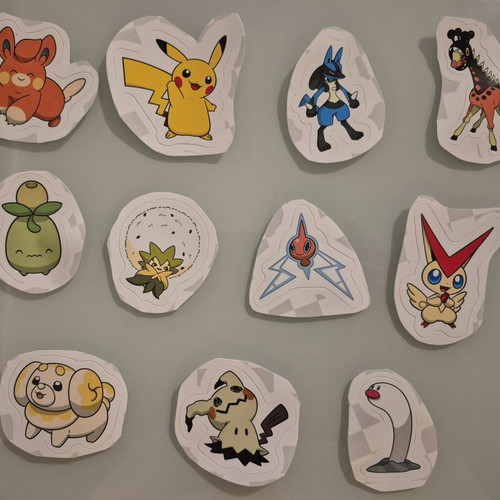 Pokemon stickers, pack of 11