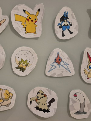 Pokemon stickers, pack of 11