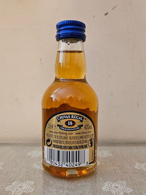 Chivas Regal 18yo whisky miniature new, glass bottle 50ml