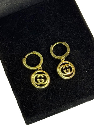 Earrings silver 925, gold color, new
