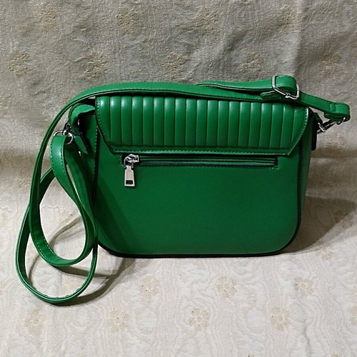 Green shoulder bag new with adjustable handle