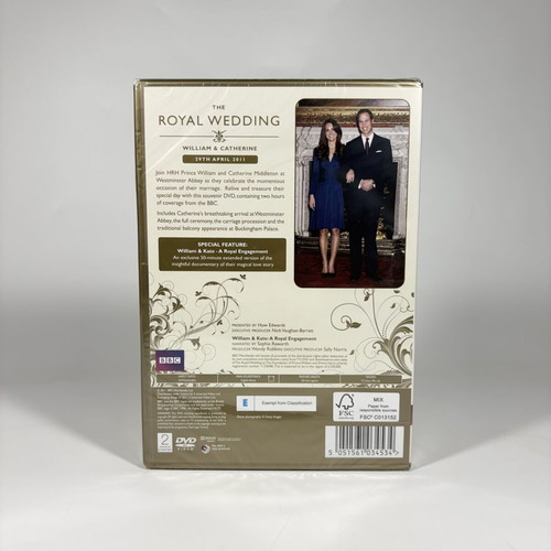 The Royal Wedding William & Catherine DVD new, BBC