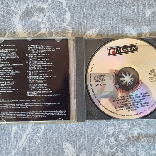 Placido Domingo Gala de Reyes CD like new, classic zarzuela