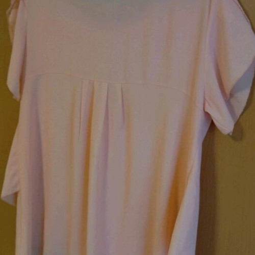 Blouse salmon color double fabric, like new, size L