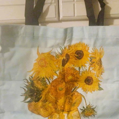 Vincent Van Gogh Sunflowers fabric shoulder bag new multicolor