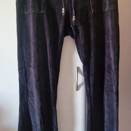 SugarFree black velour sweatpants, size M