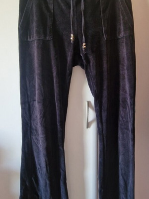 SugarFree black velour sweatpants, size M