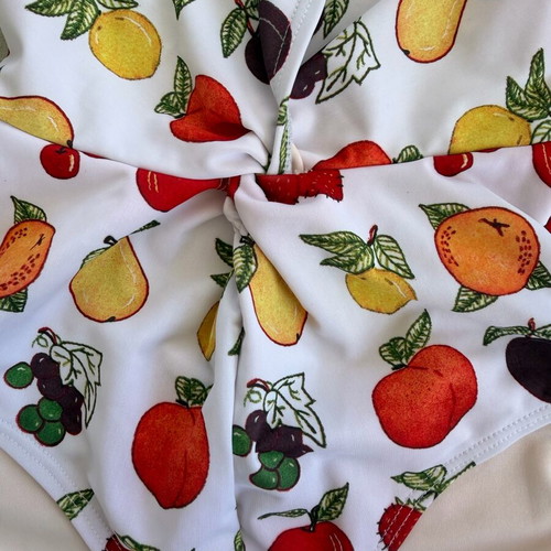 Wildfox Retro Fruit Print Halter One-Piece Swimsuit like new, size S