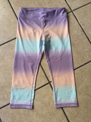 Ideology leggings for girl 11-12 used, colorful 3/4 length