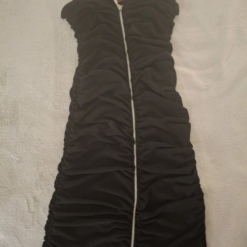 Black mini strapless dress Exes like new, one size