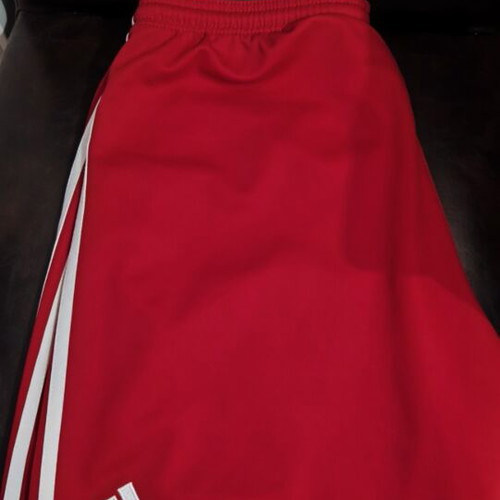 Adidas shorts, red, medium