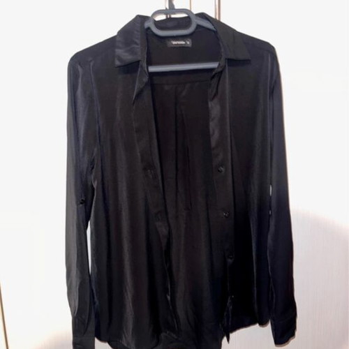 Black linen shirt Pink Woman like new, size S