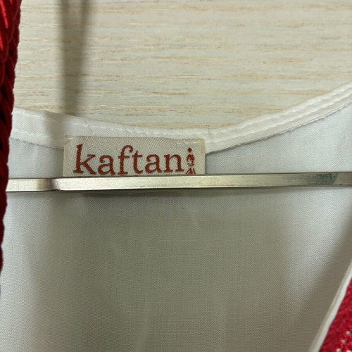 Long summer kaftan dress like new with handmade tassel belt