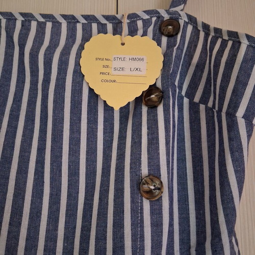 Summer Jumpsuit with Decorative Buttons and Adjustable Straps, New