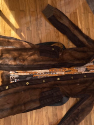 D&G coat used, brown, without real fur