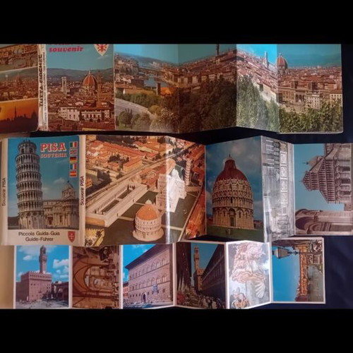 Vintage Italian Leporello Postcards used, pack of 3