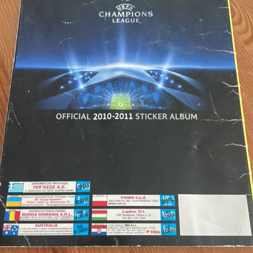 Uefa Champions League 2010-2011 Panini sticker album used