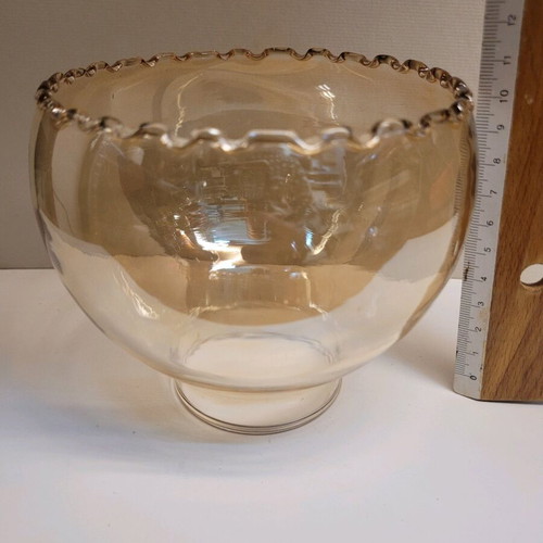 Vintage blown amber glass lamp shade like new