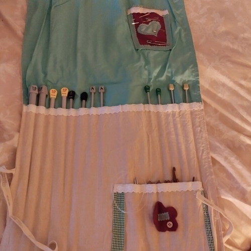 Knitting needles like new with handmade case