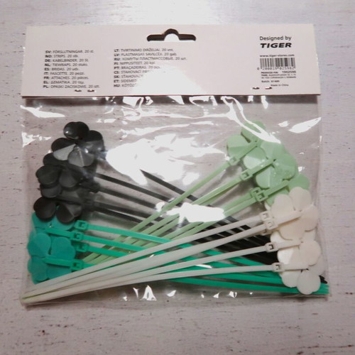 Zip strips pack of 20 in 4 colors, new