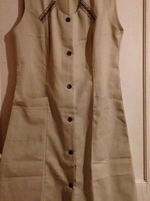 Vintage dress No38 new, beige brown
