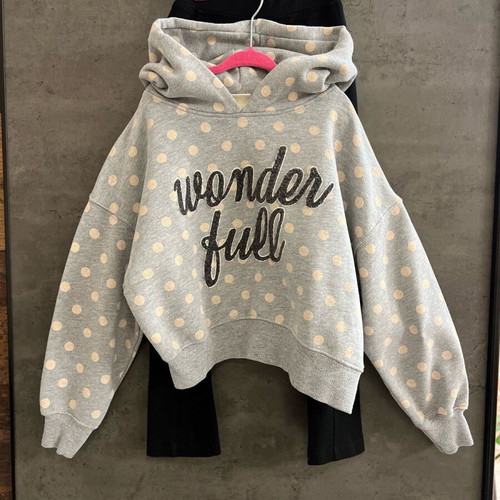 Girls' set for 8 years old Zara polka dot hoodie and black Next leggings like new
