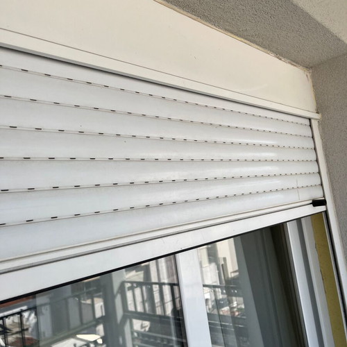Aluminum balcony doors used with double glass and shutters