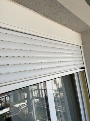 Aluminum balcony doors used with double glass and shutters