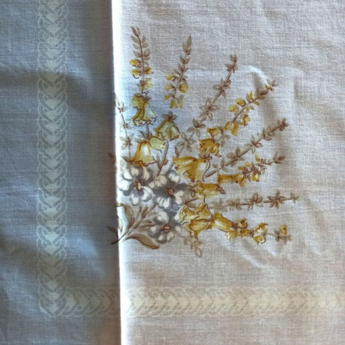 Cotton tablecloth white 235x148 cm with 12 napkins new