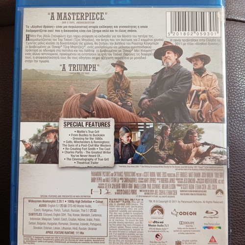 True Grit Blu-Ray used with Greek subtitles