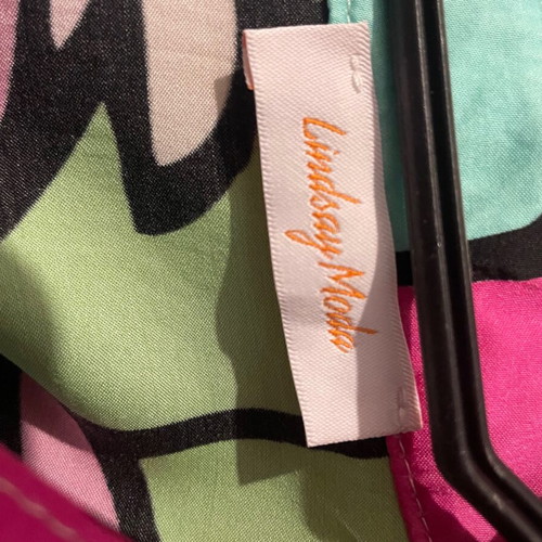 Lindsay Moda Italy shirt with silk, like new, multicolor