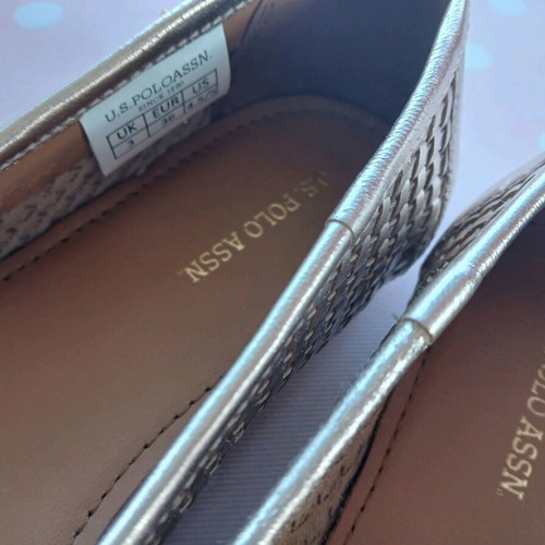 U.S. Polo Assn. women's shoes gold ballerinas size 36 new