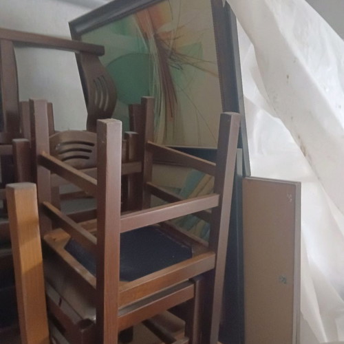 Used restaurant tables and chairs from food service business